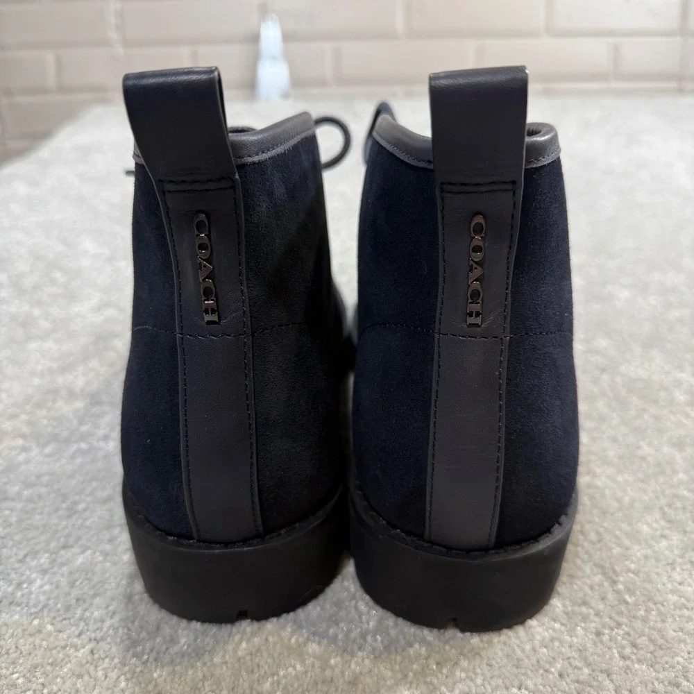 Coach Desert Midnight Navy Suede Chukka Boots NIB Mens 7.5D Preppy‎ Classic